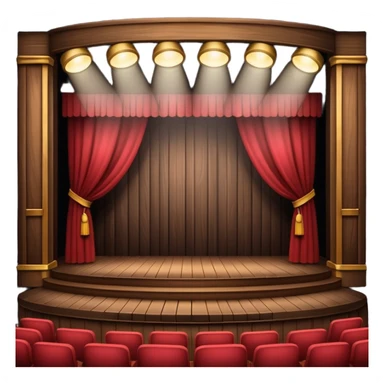modern theater stage sticker