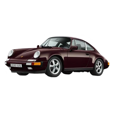 Dunkel weinroter porsche sticker