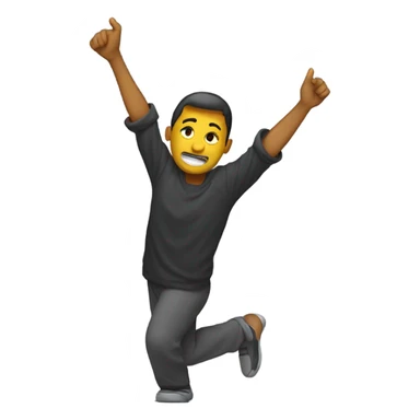 A person doing a dab sticker