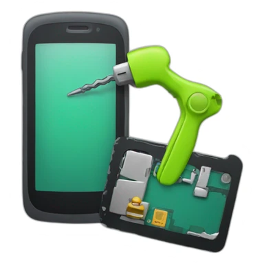 phone being repaired sticker