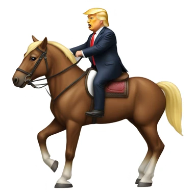 donald trump on a horse sticker