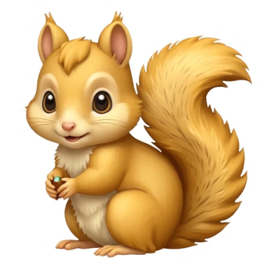 a yellow baby squirrel  sticker