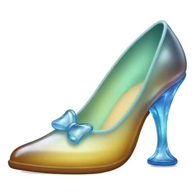 Glass shoe from cinderella sticker