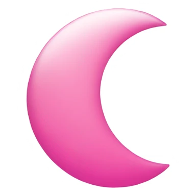 Pink half moon  sticker