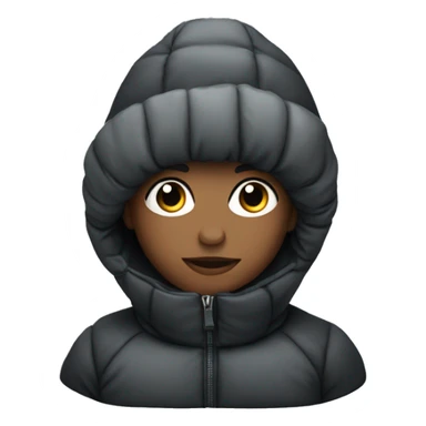 black puffer coat sticker