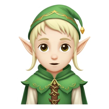 dnd elf wearing cloth sticker