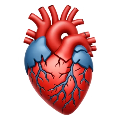 coracao anatomico rachado no meio sticker