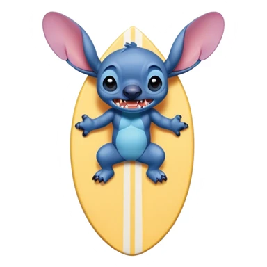 Stitch on surfboard  sticker
