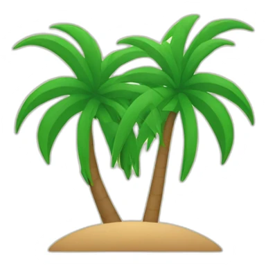 Saudi logo palm tree with two knof sticker