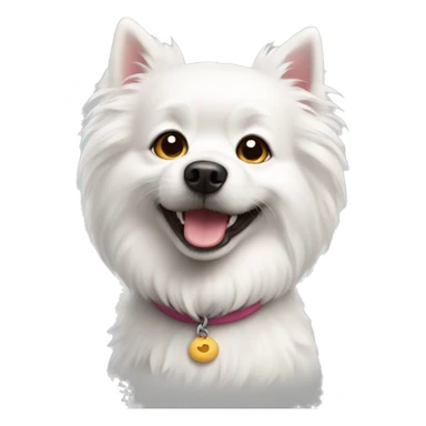 White dog Spitz sticker