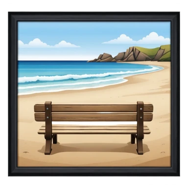 Seating at beach sticker