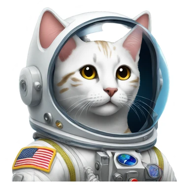 cat astronaut sticker