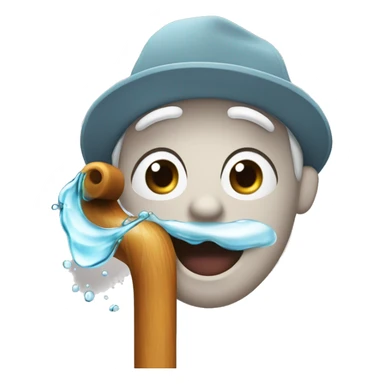 Cane con l'acqua in faccia sticker