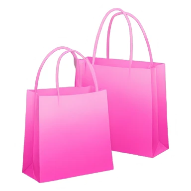 two pink shopping bags  sticker