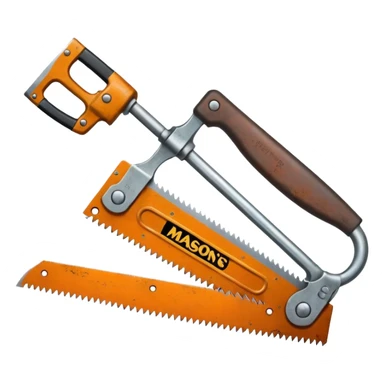 Create an image of a mason's saw. sticker