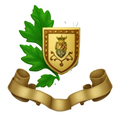 Coat of arms with leaf sticker