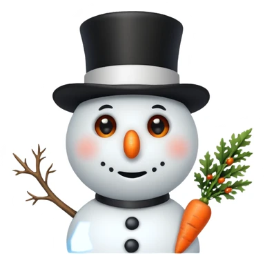 A basic snowman sticker