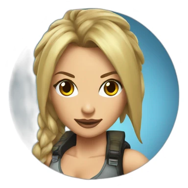 Britney Spears as Lara Croft sticker