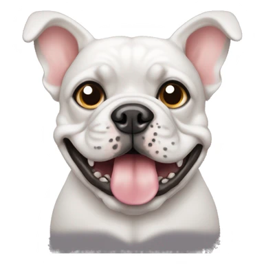 a french buldog who loves technology sticker