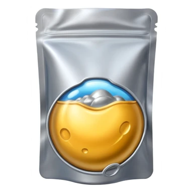 Space food pouch Slightly puffed up due to pressure. sticker