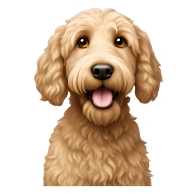 Tan labradoodle sticker