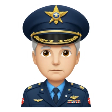 An American general in full uniform sticker