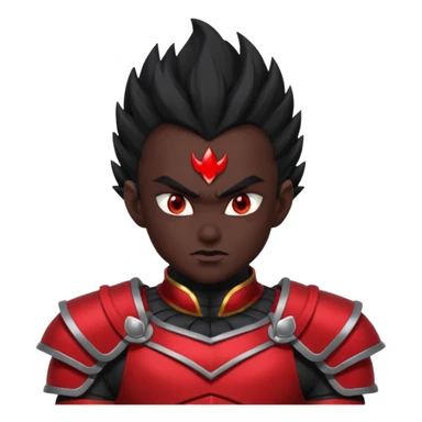 Dark Saiyan with literally black skin and red eyes sticker