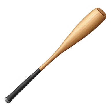 A piece of wood with a baseball bat sticker