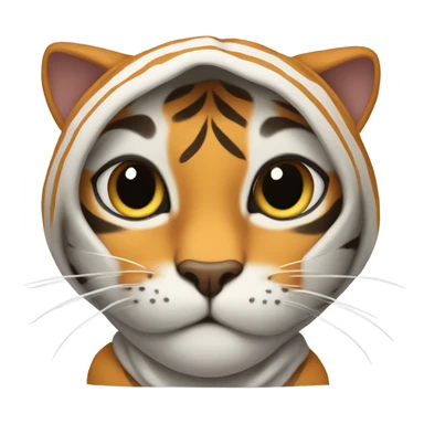 Tiger Cat wearing a sweatshirt  sticker