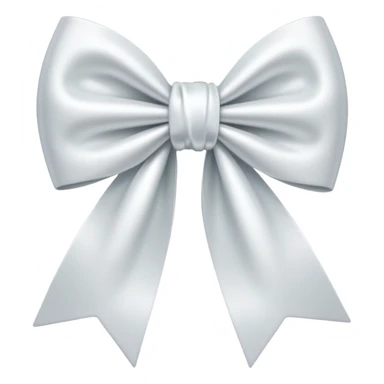 white satin bow sticker