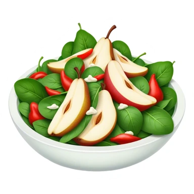 Pear spinach red pepper salad sticker