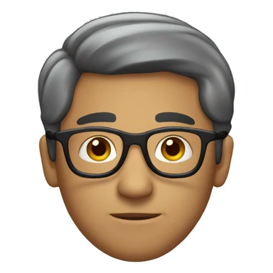 hispanic man with glasses and but chin sticker