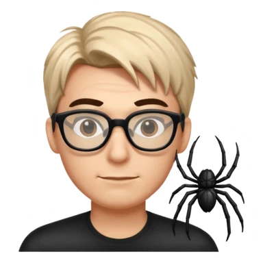 combination of a spider and the cool guy wearing glasses sticker