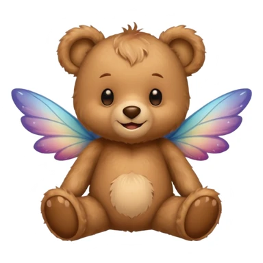 teddy bear with fairy wings sticker