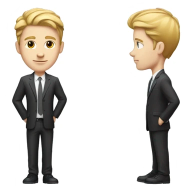 tall white kid, suit, basketball player sticker
