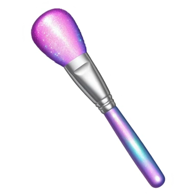 Glitter makeup brush sticker
