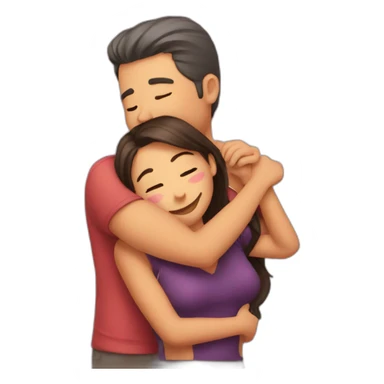 Hugs and kisses sticker