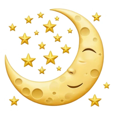 moon with stars  sticker