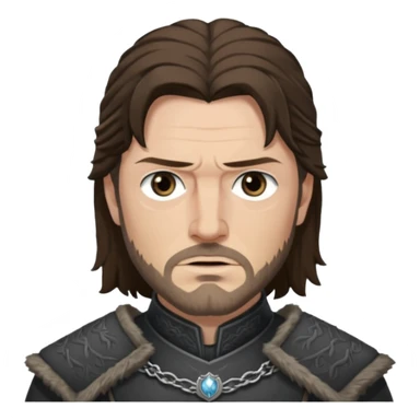 Eddard Stark face character face only front face  sticker