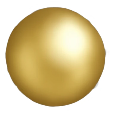 Gold sphere ball smooth sticker
