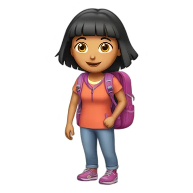 dora with backpack sticker