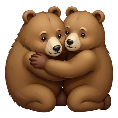 Two bears hugging each other  sticker