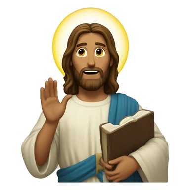 jesus with bible sticker