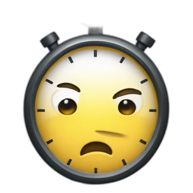 stopwatch thinking emoji face monocle sticker