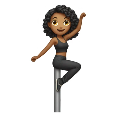 Pole move female sticker
