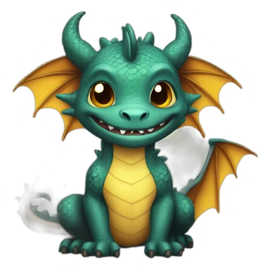 dragon cute honey sticker