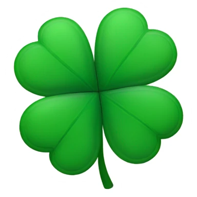 four-leaves clover with christmas hat on top sticker