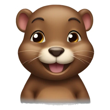 little beaver smiles cute sticker