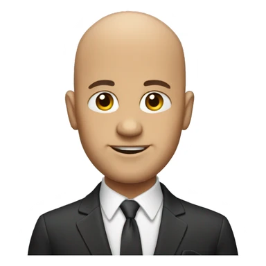 Bald man in a suit  sticker
