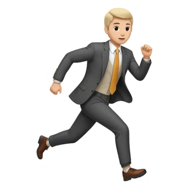 A man running in a suit sticker